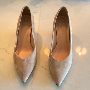 J. Crew beige suede kitten heels